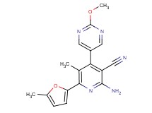 2-amino-4-(2-methoxypyrimidin-5-yl)-5-methyl-6-(5-methyl-2-furyl)nicotinonitrile