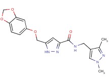 5-[(1,3-benzodioxol-5-yloxy)methyl]-N-[(1,3-dimethyl-1H-pyrazol-4-yl)methyl]-1H-pyrazole-3-carboxamide