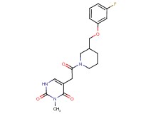 5-(2-{3-[(3-fluorophenoxy)methyl]-1-piperidinyl}-2-oxoethyl)-3-methyl-2,4(1H,3H)-pyrimidinedione