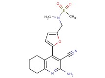 N-{[5-(2-amino-3-cyano-5,6,7,8-tetrahydroquinolin-4-yl)-2-furyl]methyl}-N-methylmethanesulfonamide