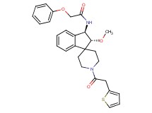 N-[(2R*,3R*)-2-methoxy-1'-(2-thienylacetyl)-2,3-dihydrospiro[indene-1,4'-piperidin]-3-yl]-2-phenoxyacetamide