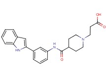 3-[4-({[3-(1H-indol-2-yl)phenyl]amino}carbonyl)piperidin-1-yl]propanoic acid