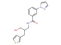 N-[3-hydroxy-2-(3-thienylmethyl)propyl]-3-(1H-pyrazol-1-yl)benzamide