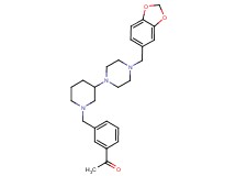 1-[3-({3-[4-(1,3-benzodioxol-5-ylmethyl)-1-piperazinyl]-1-piperidinyl}methyl)phenyl]ethanone