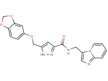 5-[(1,3-benzodioxol-5-yloxy)methyl]-N-(imidazo[1,2-a]pyridin-3-ylmethyl)-1H-pyrazole-3-carboxamide