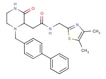 2-[1-(4-biphenylylmethyl)-3-oxo-2-piperazinyl]-N-[(4,5-dimethyl-1,3-thiazol-2-yl)methyl]acetamide
