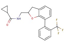 N-({7-[2-(trifluoromethyl)phenyl]-2,3-dihydro-1-benzofuran-2-yl}methyl)cyclopropanecarboxamide