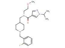 N-{[1-(2-fluorobenzyl)-4-piperidinyl]methyl}-1-isopropyl-N-(2-methoxyethyl)-1H-pyrazole-4-carboxamide