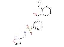 3-[(2-ethylpiperidin-1-yl)carbonyl]-N-(isoxazol-3-ylmethyl)benzenesulfonamide