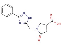 5-oxo-1-[(3-phenyl-1H-1,2,4-triazol-5-yl)methyl]pyrrolidine-3-carboxylic acid