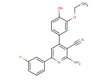 2-amino-4-(3-ethoxy-4-hydroxyphenyl)-6-(3-fluorophenyl)nicotinonitrile