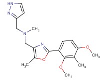 1-[2-(2,4-dimethoxy-3-methylphenyl)-5-methyl-1,3-oxazol-4-yl]-N-methyl-N-(1H-pyrazol-3-ylmethyl)methanamine