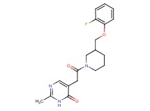 5-(2-{3-[(2-fluorophenoxy)methyl]-1-piperidinyl}-2-oxoethyl)-2-methyl-4(3H)-pyrimidinone