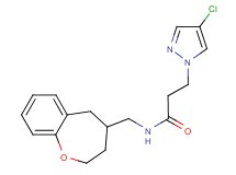 3-(4-chloro-1H-pyrazol-1-yl)-N-(2,3,4,5-tetrahydro-1-benzoxepin-4-ylmethyl)propanamide