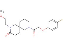 8-[(4-fluorophenoxy)acetyl]-2-(2-methoxyethyl)-2,8-diazaspiro[5.5]undecan-3-one