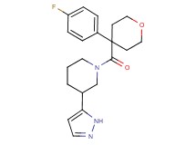 1-{[4-(4-fluorophenyl)tetrahydro-2H-pyran-4-yl]carbonyl}-3-(1H-pyrazol-5-yl)piperidine