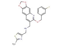 ({6-[(3-fluorobenzyl)oxy][1,3]dioxolo[4,5-g]quinolin-7-yl}methyl)[(2-methyl-1,3-thiazol-4-yl)methyl]amine