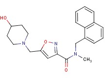 5-[(4-hydroxypiperidin-1-yl)methyl]-N-methyl-N-(1-naphthylmethyl)isoxazole-3-carboxamide