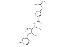 N-{1-[1-(3-fluorophenyl)-5-methyl-1H-pyrazol-4-yl]ethyl}-3-isobutylisoxazole-5-carboxamide