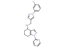 N-{[1-(3-chlorophenyl)-1H-pyrazol-4-yl]methyl}-1-(2-pyridinyl)-4,5,6,7-tetrahydro-1H-indazol-4-amine