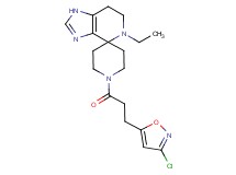 1'-[3-(3-chloroisoxazol-5-yl)propanoyl]-5-ethyl-1,5,6,7-tetrahydrospiro[imidazo[4,5-c]pyridine-4,4'-piperidine]