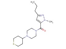 1-[(1-methyl-3-propyl-1H-pyrazol-5-yl)carbonyl]-4-(tetrahydro-2H-thiopyran-4-yl)piperazine