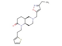 (4aS*,8aR*)-6-[(3-ethylisoxazol-5-yl)methyl]-1-[2-(2-thienyl)ethyl]octahydro-1,6-naphthyridin-2(1H)-one