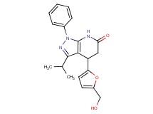 4-[5-(hydroxymethyl)-2-furyl]-3-isopropyl-1-phenyl-1,4,5,7-tetrahydro-6H-pyrazolo[3,4-b]pyridin-6-one