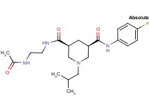 (3S,5R)-N-[2-(acetylamino)ethyl]-N'-(4-fluorophenyl)-1-isobutyl-3,5-piperidinedicarboxamide