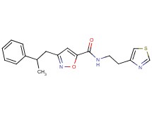 3-(2-phenylpropyl)-N-[2-(1,3-thiazol-4-yl)ethyl]-5-isoxazolecarboxamide