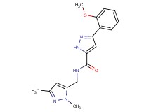N-[(1,3-dimethyl-1H-pyrazol-5-yl)methyl]-3-(2-methoxyphenyl)-1H-pyrazole-5-carboxamide