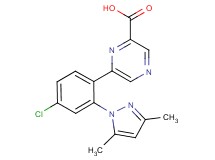 6-[4-chloro-2-(3,5-dimethyl-1H-pyrazol-1-yl)phenyl]pyrazine-2-carboxylic acid