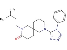 2-(3-methylbutyl)-8-(1-phenyl-1H-tetrazol-5-yl)-2,8-diazaspiro[5.5]undecan-3-one
