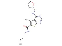 N-butyl-5-methyl-4-[(tetrahydro-2-furanylmethyl)amino]thieno[2,3-d]pyrimidine-6-carboxamide