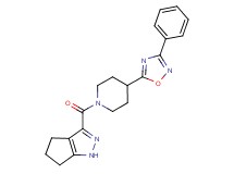 3-{[4-(3-phenyl-1,2,4-oxadiazol-5-yl)-1-piperidinyl]carbonyl}-1,4,5,6-tetrahydrocyclopenta[c]pyrazole