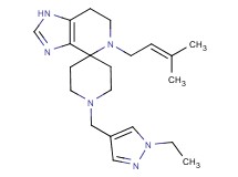 1'-[(1-ethyl-1H-pyrazol-4-yl)methyl]-5-(3-methylbut-2-en-1-yl)-1,5,6,7-tetrahydrospiro[imidazo[4,5-c]pyridine-4,4'-piperidine]