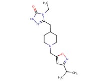 4-ethyl-5-({1-[(3-isopropylisoxazol-5-yl)methyl]piperidin-4-yl}methyl)-2,4-dihydro-3H-1,2,4-triazol-3-one