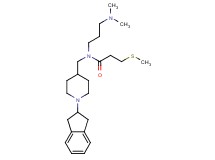 N-{[1-(2,3-dihydro-1H-inden-2-yl)-4-piperidinyl]methyl}-N-[3-(dimethylamino)propyl]-3-(methylthio)propanamide