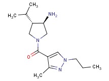 (3R*,4S*)-4-isopropyl-1-[(3-methyl-1-propyl-1H-pyrazol-4-yl)carbonyl]-3-pyrrolidinamine