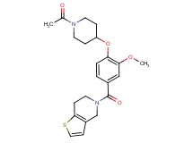 5-{4-[(1-acetyl-4-piperidinyl)oxy]-3-methoxybenzoyl}-4,5,6,7-tetrahydrothieno[3,2-c]pyridine