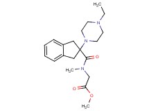 methyl N-{[2-(4-ethyl-1-piperazinyl)-2,3-dihydro-1H-inden-2-yl]carbonyl}-N-methylglycinate