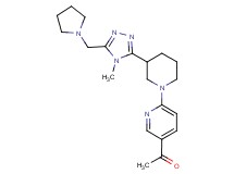 1-(6-{3-[4-methyl-5-(pyrrolidin-1-ylmethyl)-4H-1,2,4-triazol-3-yl]piperidin-1-yl}pyridin-3-yl)ethanone