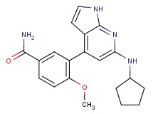 3-[6-(cyclopentylamino)-1H-pyrrolo[2,3-b]pyridin-4-yl]-4-methoxybenzamide