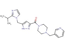 1-({5-[(2-isopropyl-1H-imidazol-1-yl)methyl]-1H-pyrazol-3-yl}carbonyl)-4-(3-pyridinylmethyl)piperazine