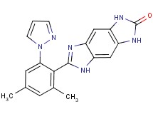 6-[2,4-dimethyl-6-(1H-pyrazol-1-yl)phenyl]-3,5-dihydroimidazo[4,5-f]benzimidazol-2(1H)-one
