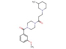 1-(3-methoxybenzoyl)-4-[3-(3-methyl-1-piperidinyl)propanoyl]piperazine trifluoroacetate