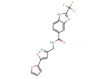 N-{[5-(2-furyl)isoxazol-3-yl]methyl}-2-(trifluoromethyl)-1H-benzimidazole-5-carboxamide