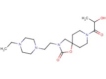 3-[2-(4-ethylpiperazin-1-yl)ethyl]-8-lactoyl-1-oxa-3,8-diazaspiro[4.5]decan-2-one