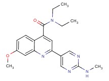 N,N-diethyl-7-methoxy-2-[2-(methylamino)pyrimidin-5-yl]quinoline-4-carboxamide