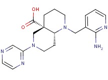 (4aS*,8aR*)-1-[(2-amino-3-pyridinyl)methyl]-6-(2-pyrazinyl)octahydro-1,6-naphthyridine-4a(2H)-carboxylic acid